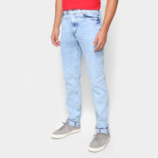 Calça Jeans Lacoste Denim Masculina - Azul Menor preço em Calça Jeans Lacoste Denim Masculina - Azul