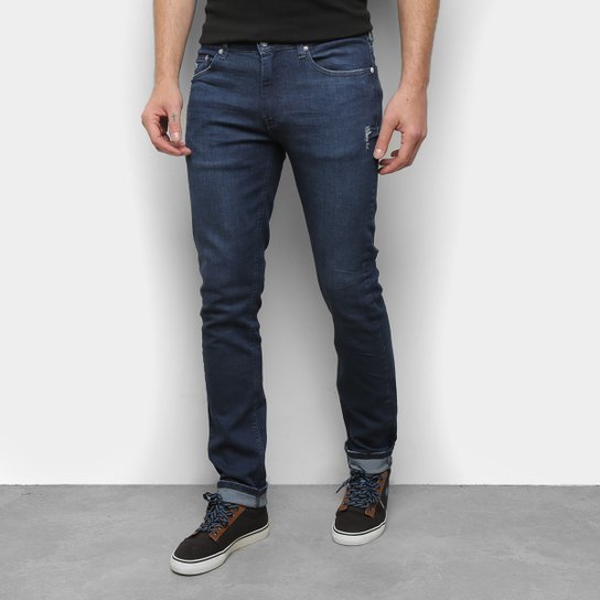 Calça Jeans Lacoste Live Masculina Azul Netshoes