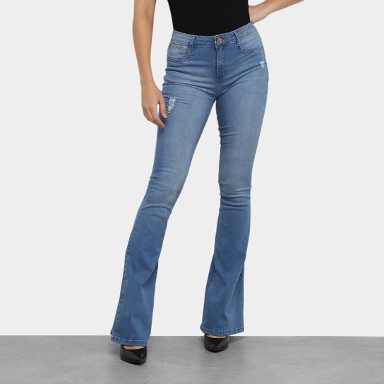 Calça Jeans Lança Perfume Flare Atena Feminina - Azul Menor preço em Calça Jeans Lança Perfume Flare Atena Feminina - Azul