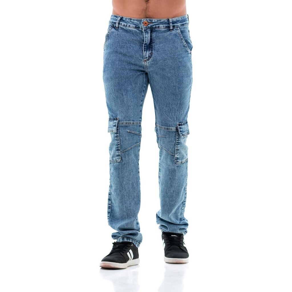 Calça Jeans Masculina Arauto Slim Cargo