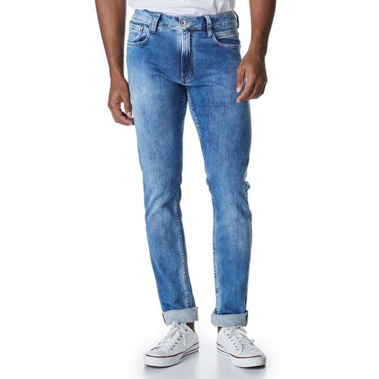 Calça Jeans Masculina Convicto Slim Com Bordados 38 - Azul-Jeans - Jeans Menor preço em Calça Jeans Masculina Convicto Slim Com Bordados 38 - Azul-Jeans - Jeans