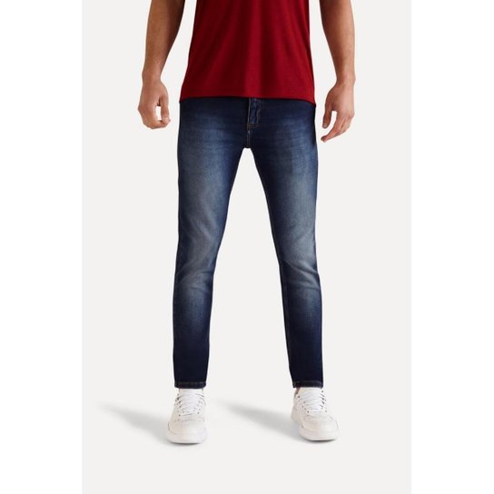 Calça Jeans Masculina Skinny Varjão Reserva Off White+Azul