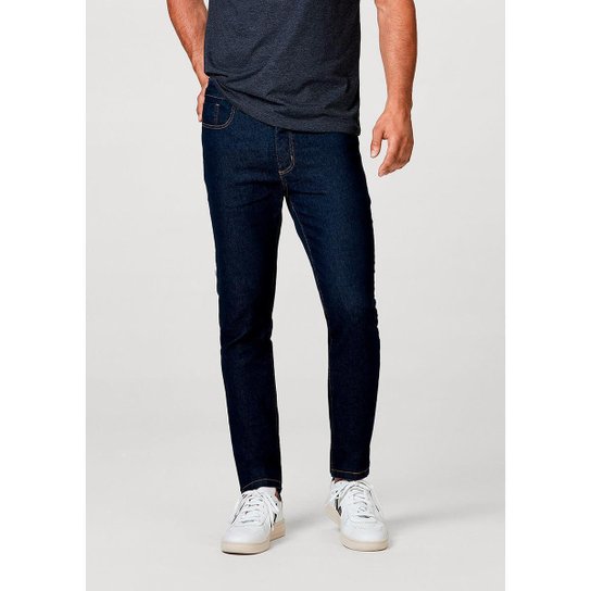 Calça Jeans Masculina Skinny - Azul Menor preço em Calça Jeans Masculina Skinny - Azul