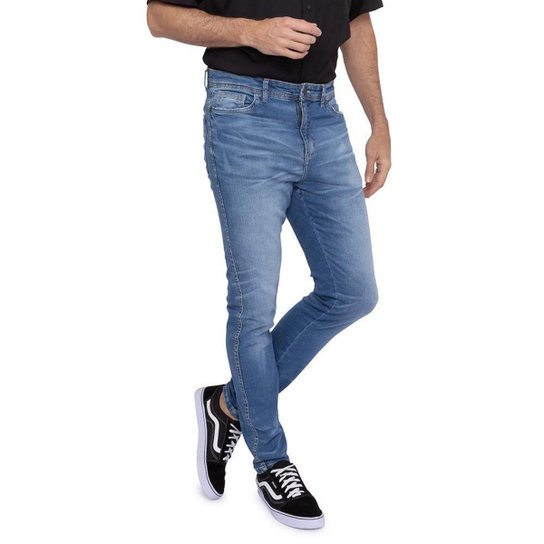 Calça Jeans Masculina Slim Lisa Clássica