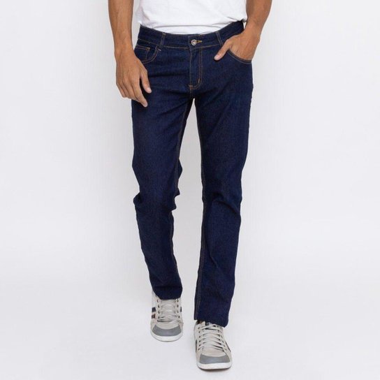 Calça Jeans Masculina Tradicional Amaciada Premium Versatti Seoul - Azul Menor preço em Calça Jeans Masculina Tradicional Amaciada Premium Versatti Seoul - Azul
