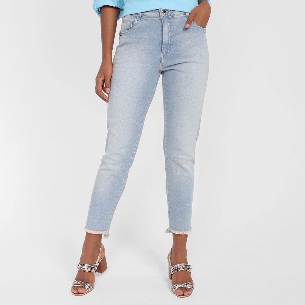 Calça Jeans Morena Rosa Giane Cigarrete Feminina