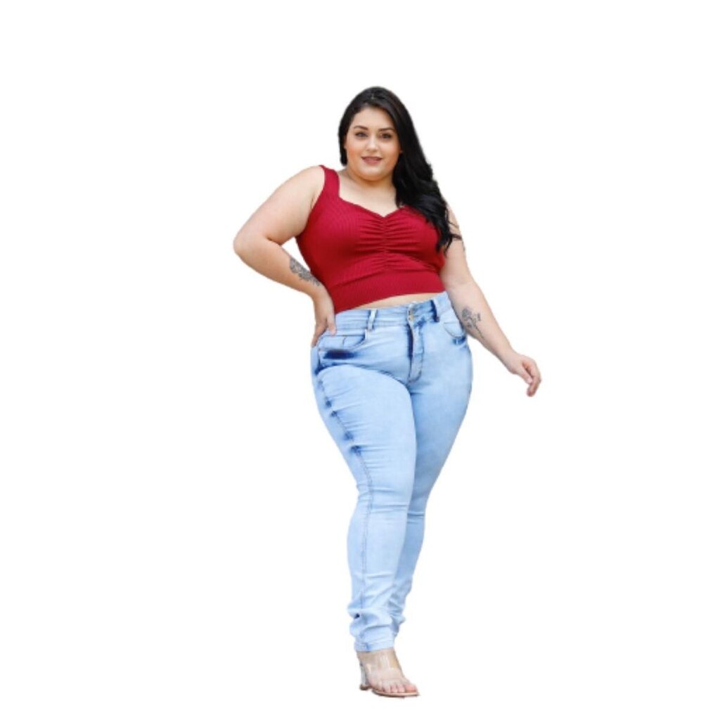 Calça Jeans Plus Size Feminina
