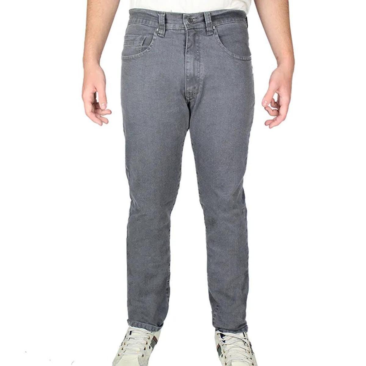 Calça Jeans R7Jeans Masculina Modelo Tradicional Com Elastano Cinza