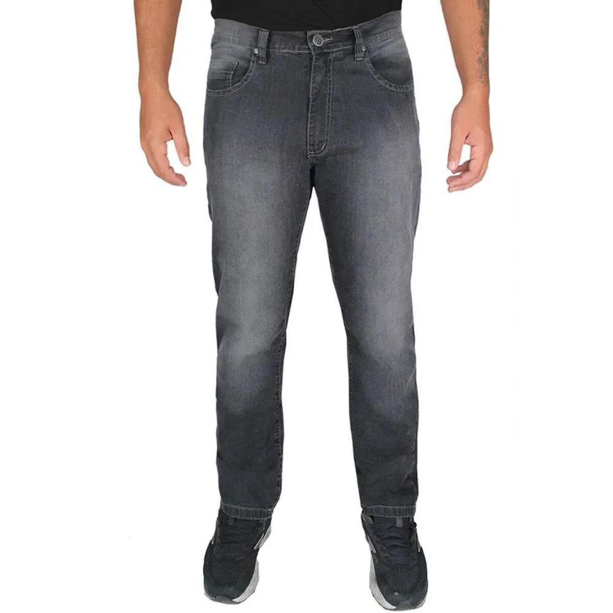 Calça Jeans R7Jeans Masculina Modelo Tradicional Com Elastano Preto