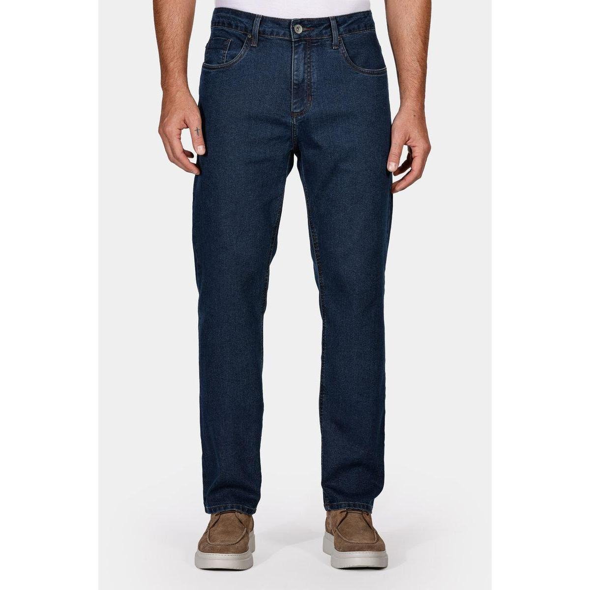 Calça Jeans Regular Escura Azul