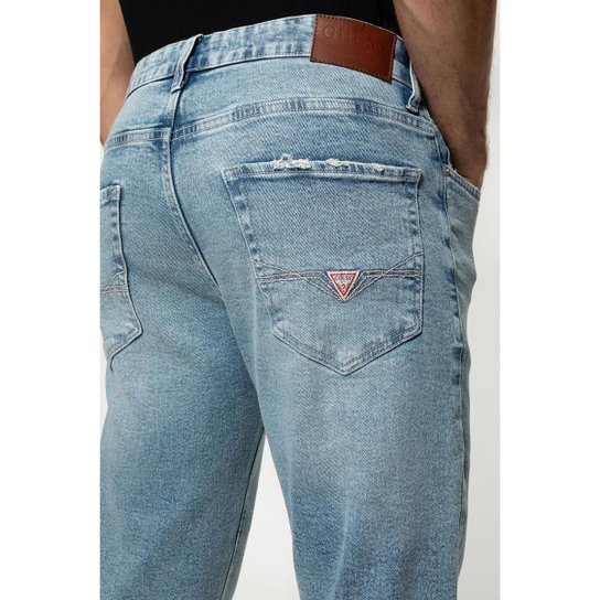 Calça Jeans Regular Straight Azul Claro