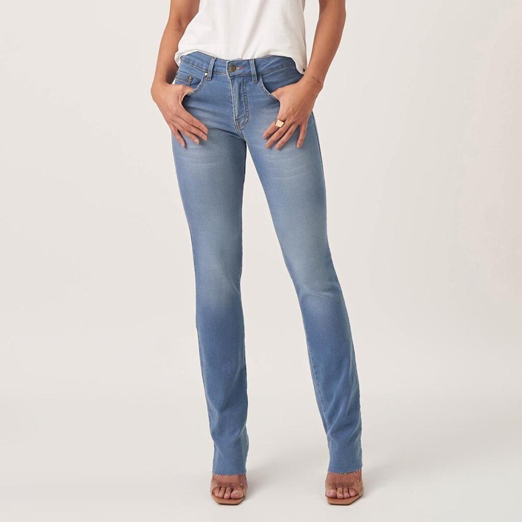 Calça Jeans Reta Judy Barra a Fio