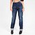Calça Jeans Reta Lança Perfume Relaxed High Premium Cintura Alta Feminina - Azul