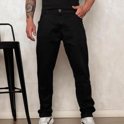 Calça Jeans Reta Masculina Preta Premium - Preto | Netshoes
