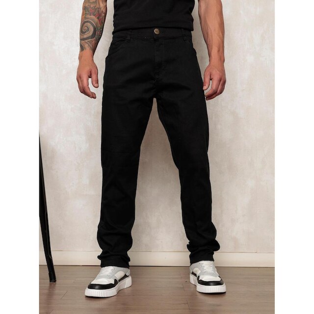 Calça Jeans Reta Masculina Preta Premium - Preto | Netshoes