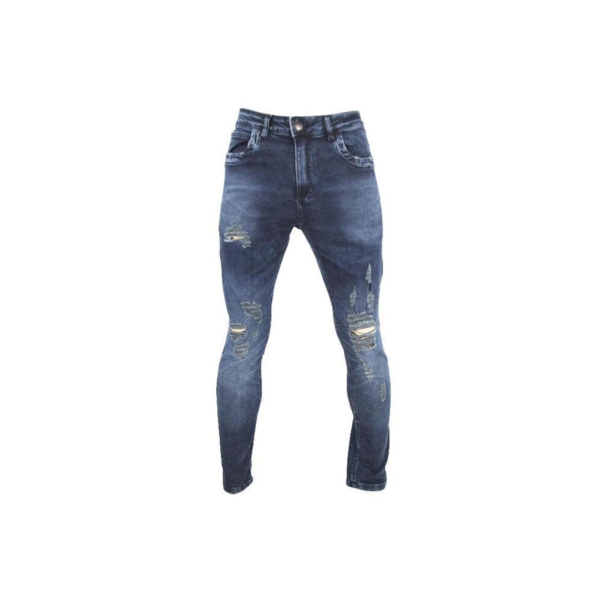 CALÇA JEANS ROCK & SODA CM RASGOS MARINHO - MASCULINO Menor preço em CALÇA JEANS ROCK & SODA CM RASGOS MARINHO - MASCULINO