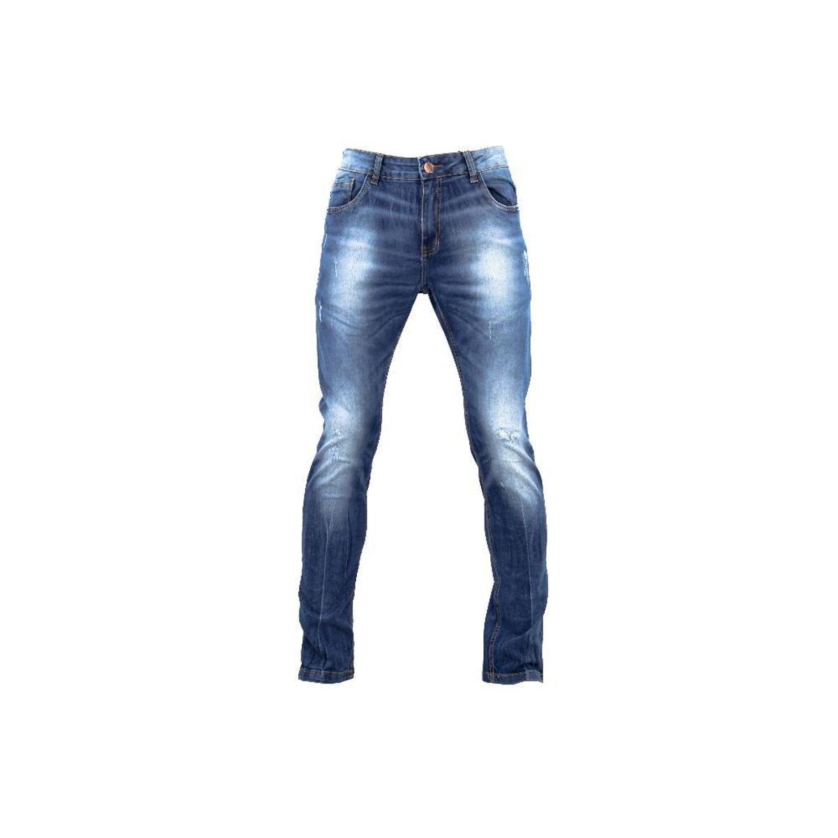 CALÇA JEANS ROCK SODA COM RASGOS AZUL - MASCULINO Menor preço em CALÇA JEANS ROCK SODA COM RASGOS AZUL - MASCULINO