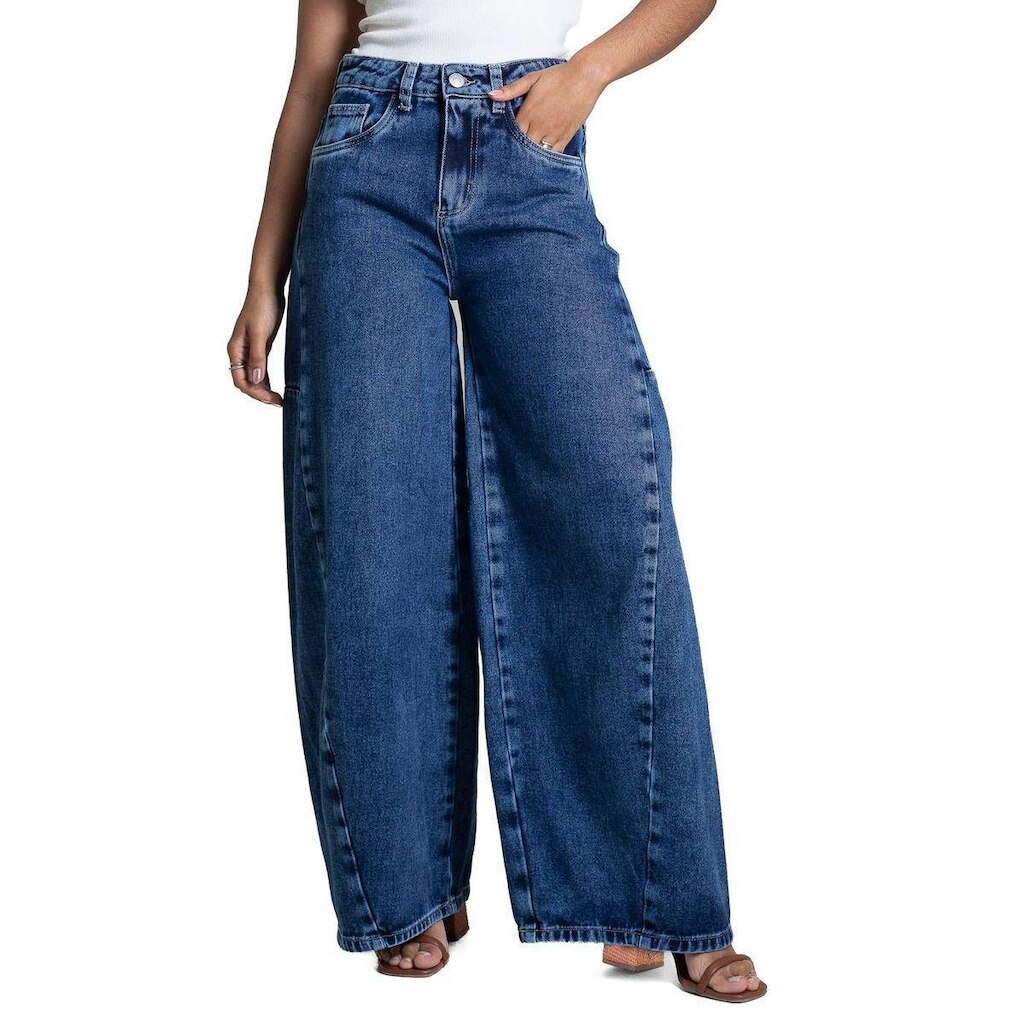Calça Jeans Sawary Balloon - 282821 - Azul 38