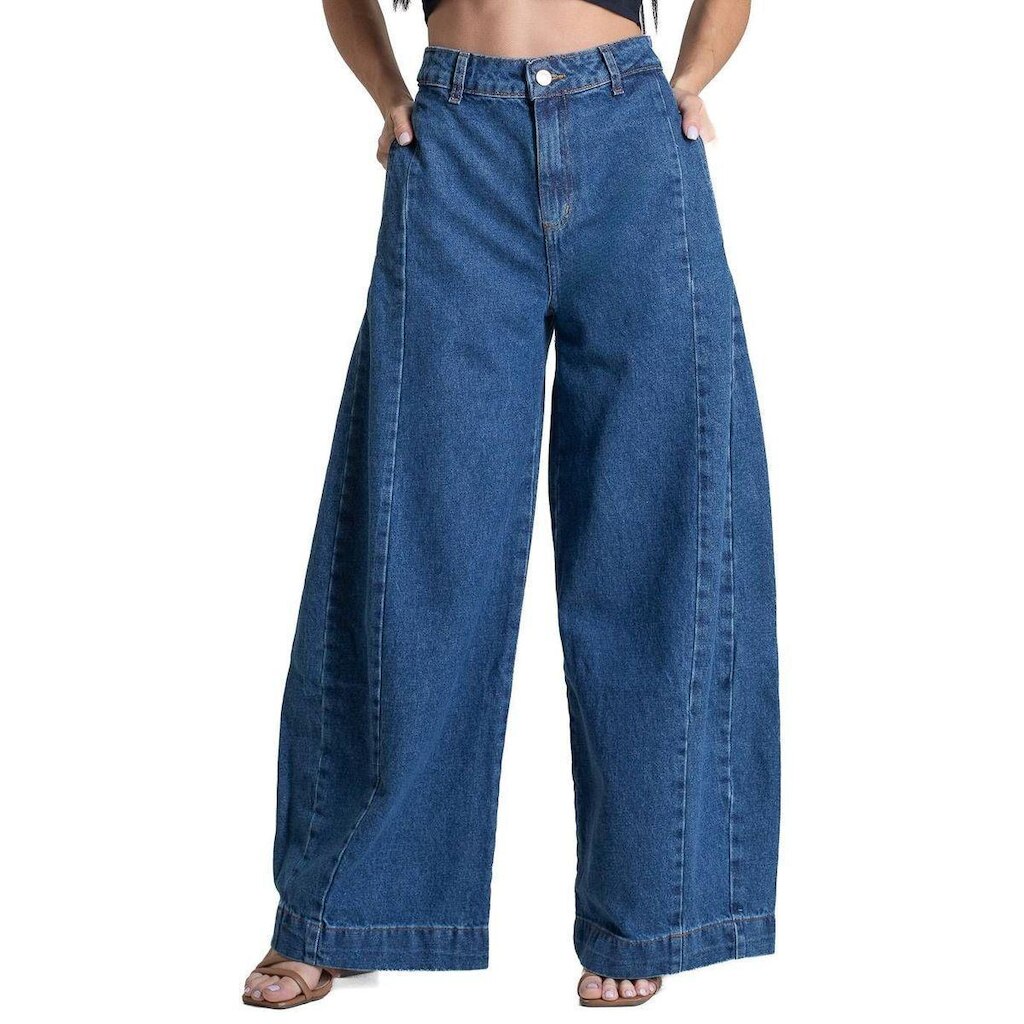 Calça Jeans Sawary Balloon - 282880 - Azul 42