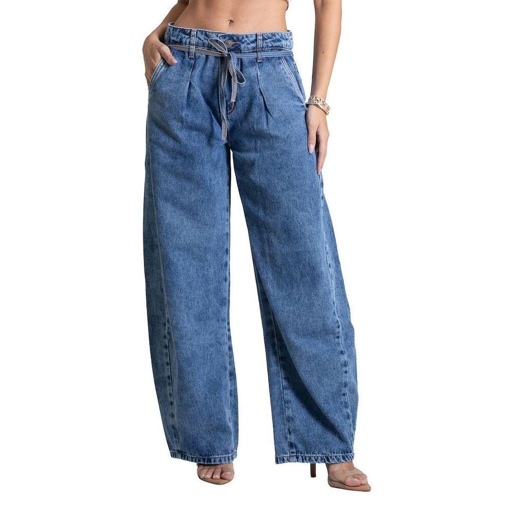 Calça Jeans Sawary Barrel - 282492 - Azul 40