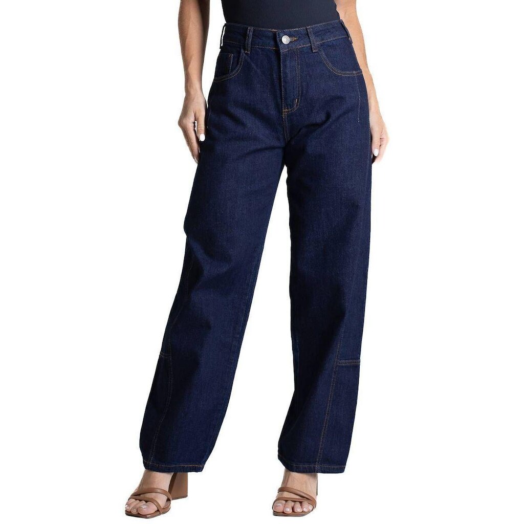 Calça Jeans Sawary Barrel - 282578 - Azul 42