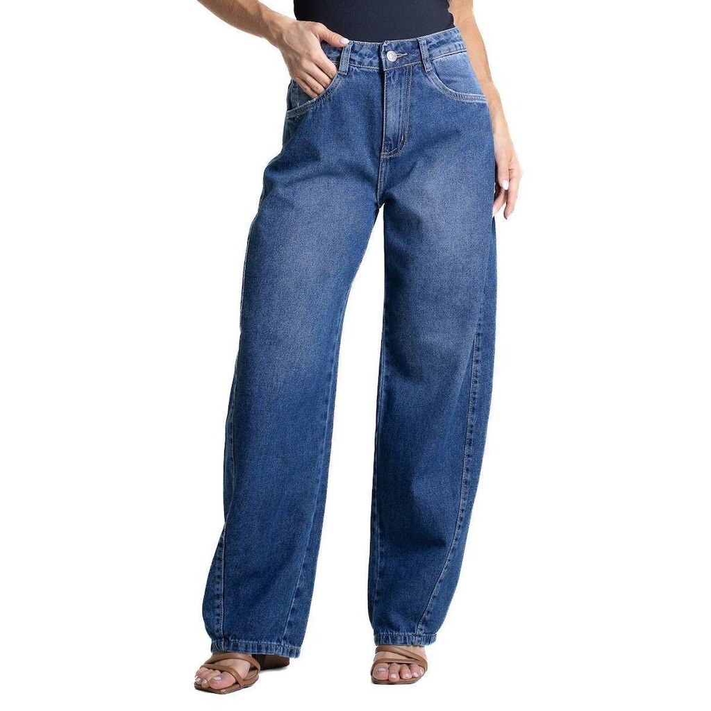 Calça Jeans Sawary Barrel - 282708 - Azul 42