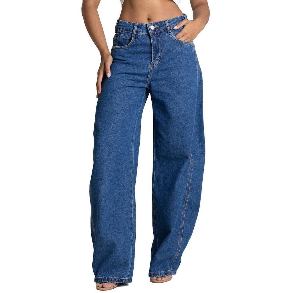 Calça Jeans Sawary Barrel - 282887 - Azul 38