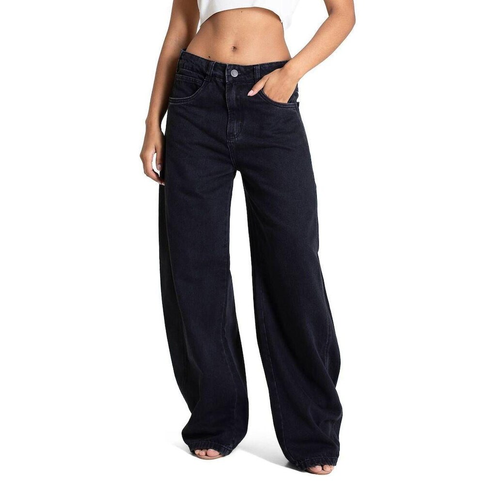 Calça Jeans Sawary Barrel - 283746 - Preto 36