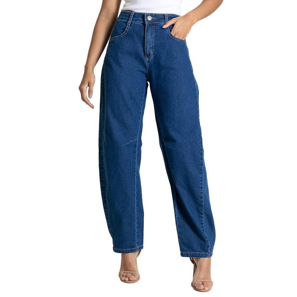 Calça Jeans Sawary Barrel - 283972 - Azul 44
