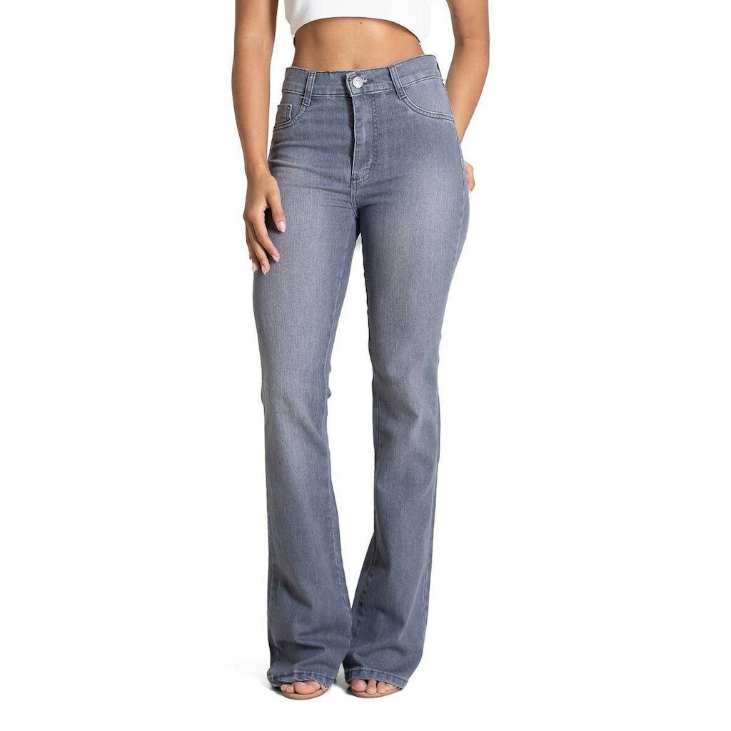 Calça Jeans Sawary Boot Cut - 283593 - Cinza 38