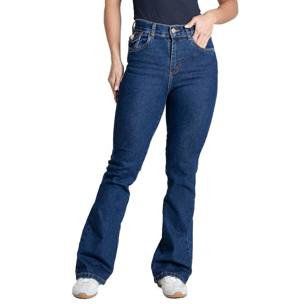 Calça Jeans Sawary Boot Cut Petit - 283711 - Azul escuro 36