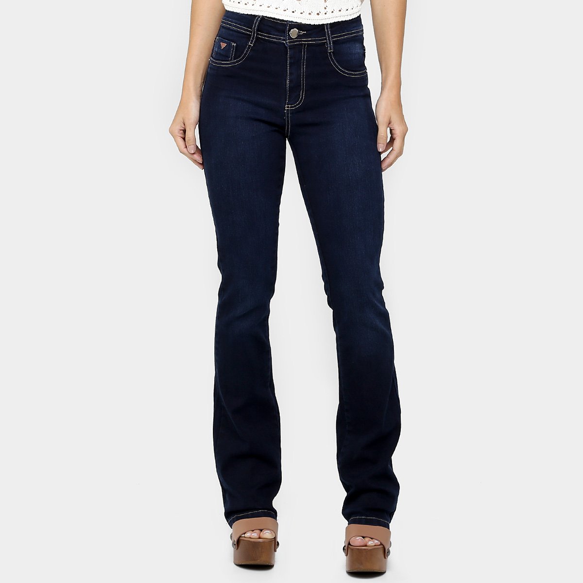 calça jeans feminina sawary boot cut cintura alta