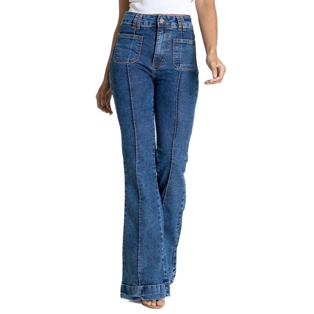 Calça Jeans Sawary Flare - 283667 - Azul 46