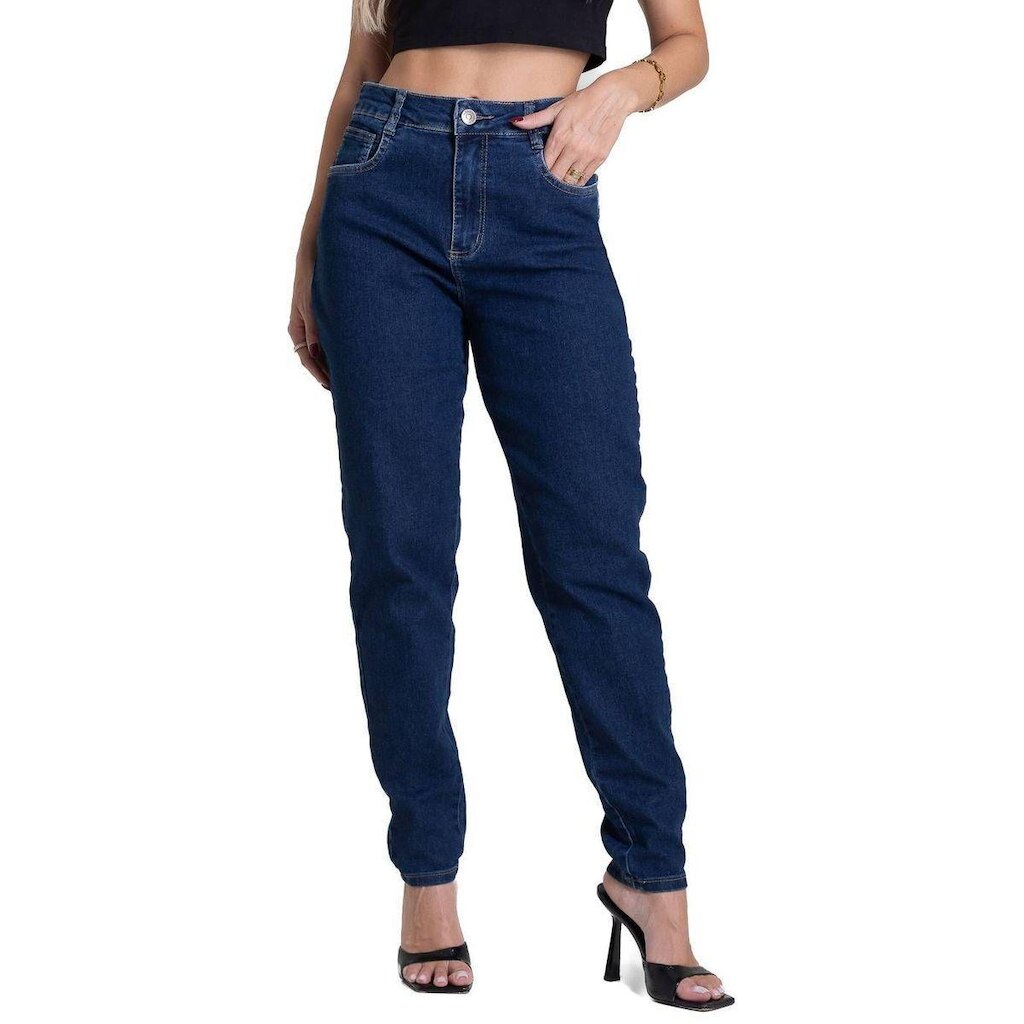 Calça Jeans Sawary Mom - 282223 - Azul  38