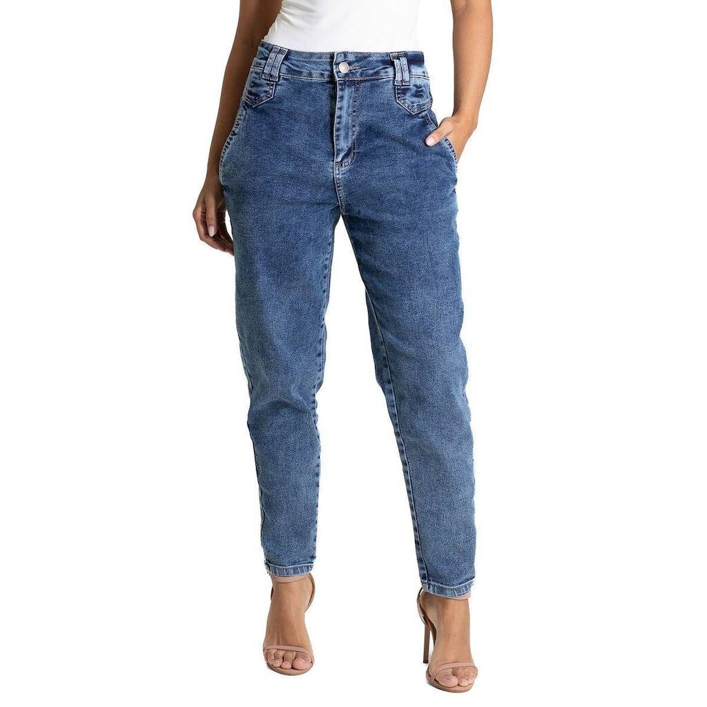 Calça Jeans Sawary Mom - 283397 - Azul 40