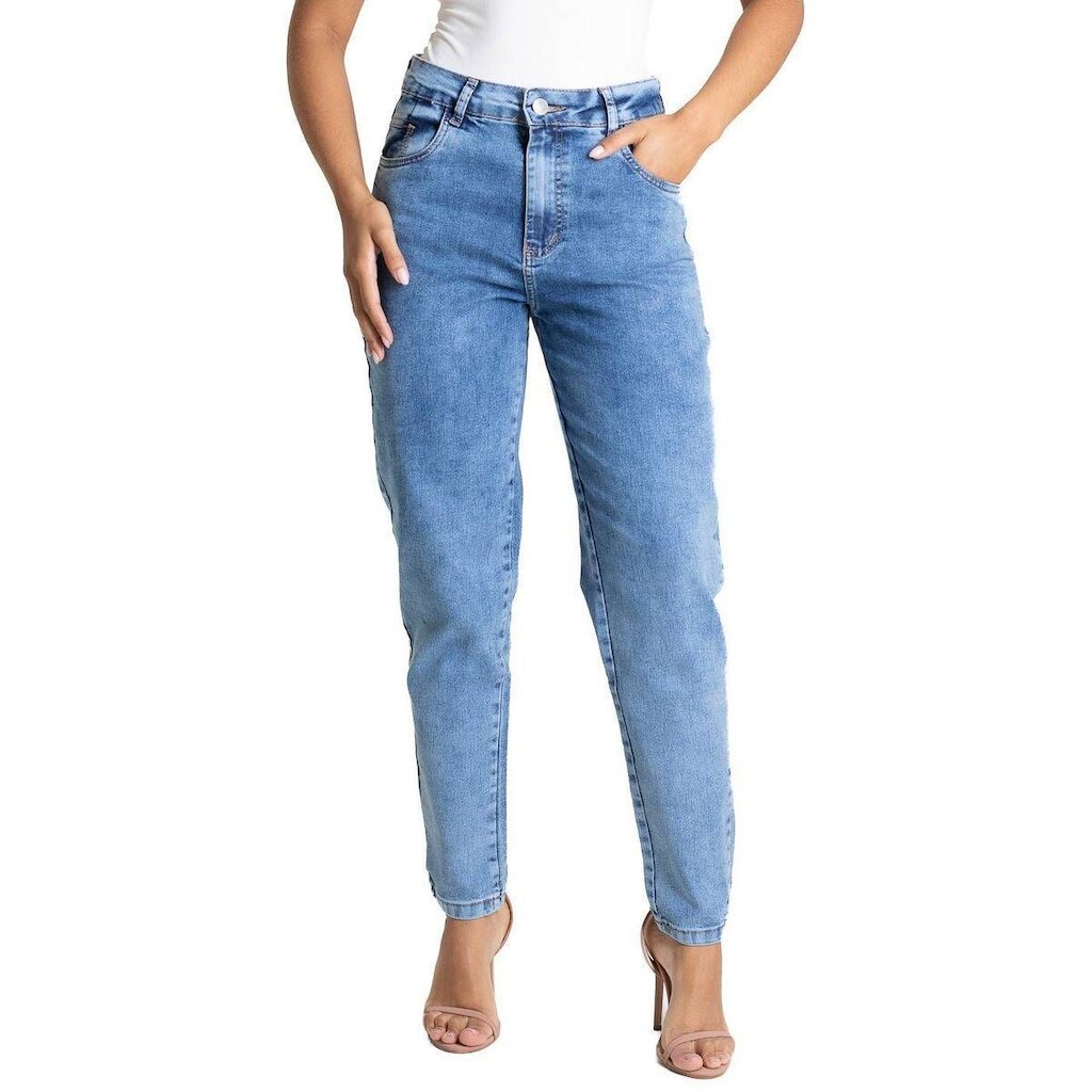 Calça Jeans Sawary Mom - 283413 - Azul 44