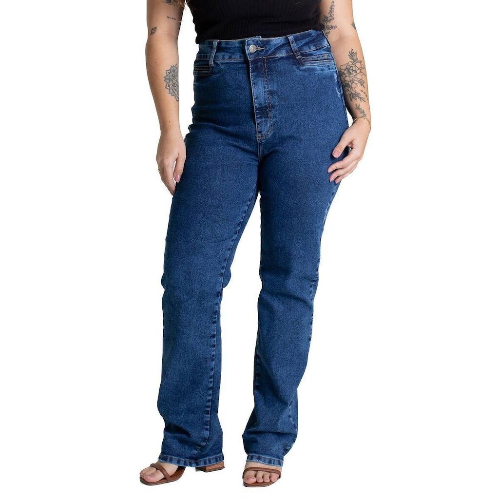 Calça Jeans Sawary Plus Size Reta - 280938 - Azul 52