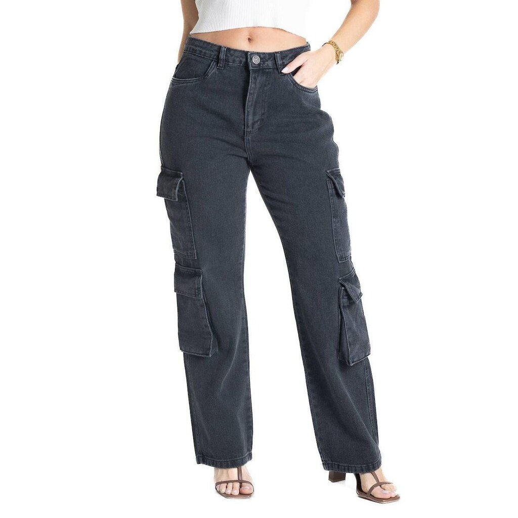 Calça Jeans Sawary Reta Petit - 280856 - black 38