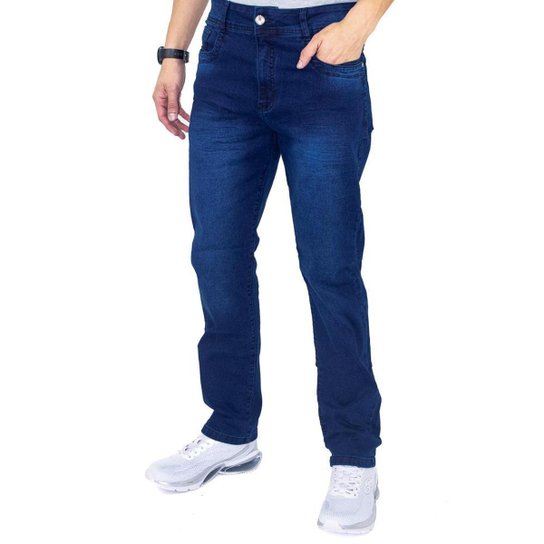 Calça Jeans Skinny Básica Masculina Optimist Jeans - Azul Menor preço em Calça Jeans Skinny Básica Masculina Optimist Jeans - Azul