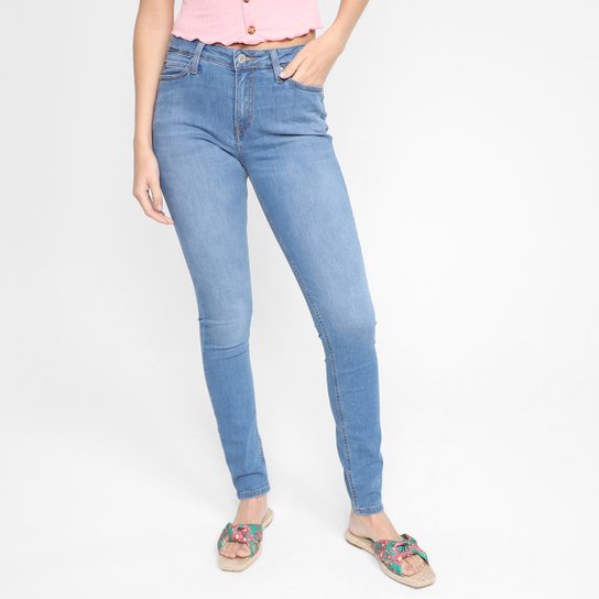 Calça Jeans Skinny Calvin Klein Five Pockets Feminina - Azul Claro Menor preço em Calça Jeans Skinny Calvin Klein Five Pockets Feminina - Azul Claro