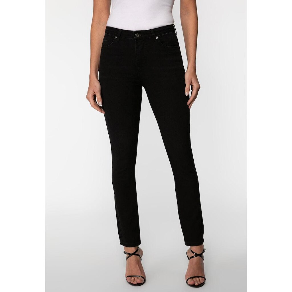 Calça Jeans Skinny Cintura Alta Preto