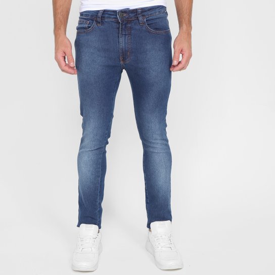 Calça Jeans Skinny Colcci Estonada Felipe Masculina - Azul Menor preço em Calça Jeans Skinny Colcci Estonada Felipe Masculina - Azul