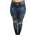 Calça Jeans Skinny Destroyed Lumini 1215 - Azul