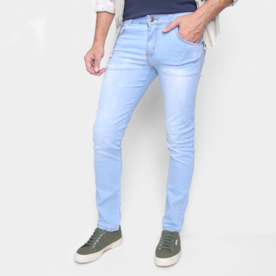 Calça Jeans Skinny Ecxo Estonada Masculina - Azul Claro é ruim? Calça Jeans Skinny Ecxo Estonada Masculina - Azul Claro é boa?