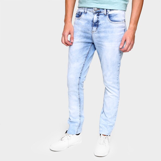 Calça Jeans Skinny Hering Estonada Masculina - Azul Claro é boa?