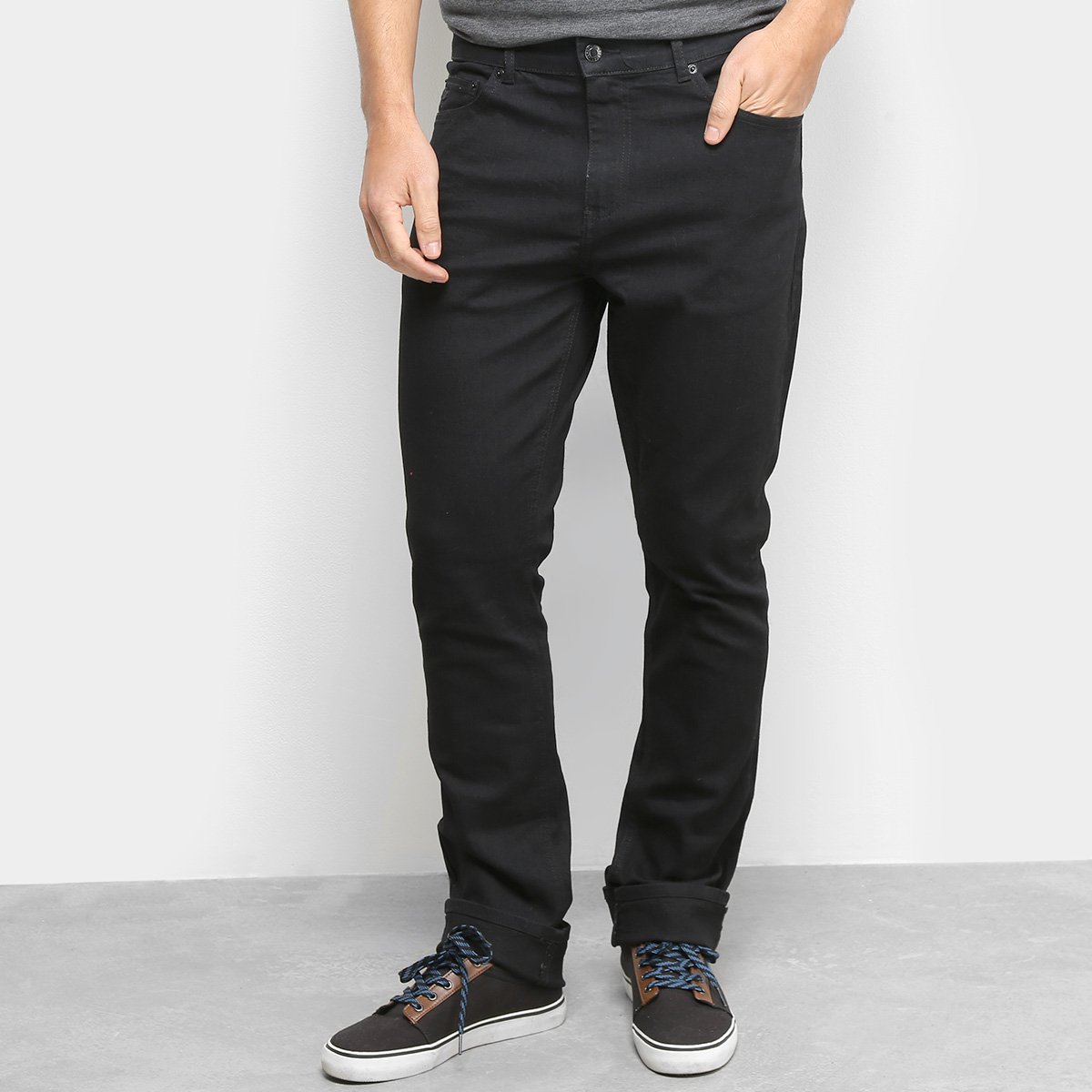 Calça Jeans Skinny Lacoste Lavagem Escura Masculina Preto Netshoes