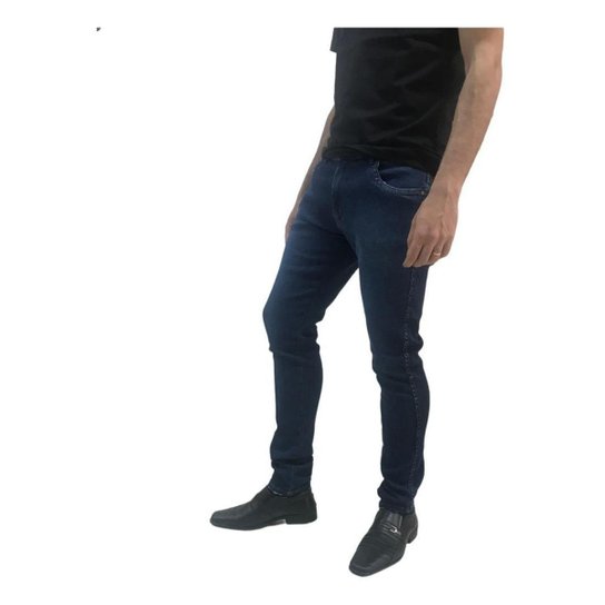 Calça Jeans Skinny Masculina Adulto L.seven - Azul Menor preço em Calça Jeans Skinny Masculina Adulto L.seven - Azul