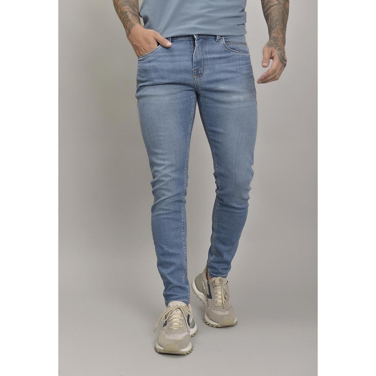 Calça Masculina Calça Jean Skinny Calça Jeans Slim Barra Normal