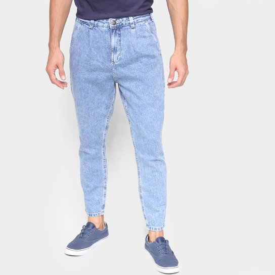 Calça Jeans Slim Hering Bolso Faca Masculina - Azul Claro Menor preço em Calça Jeans Slim Hering Bolso Faca Masculina - Azul Claro