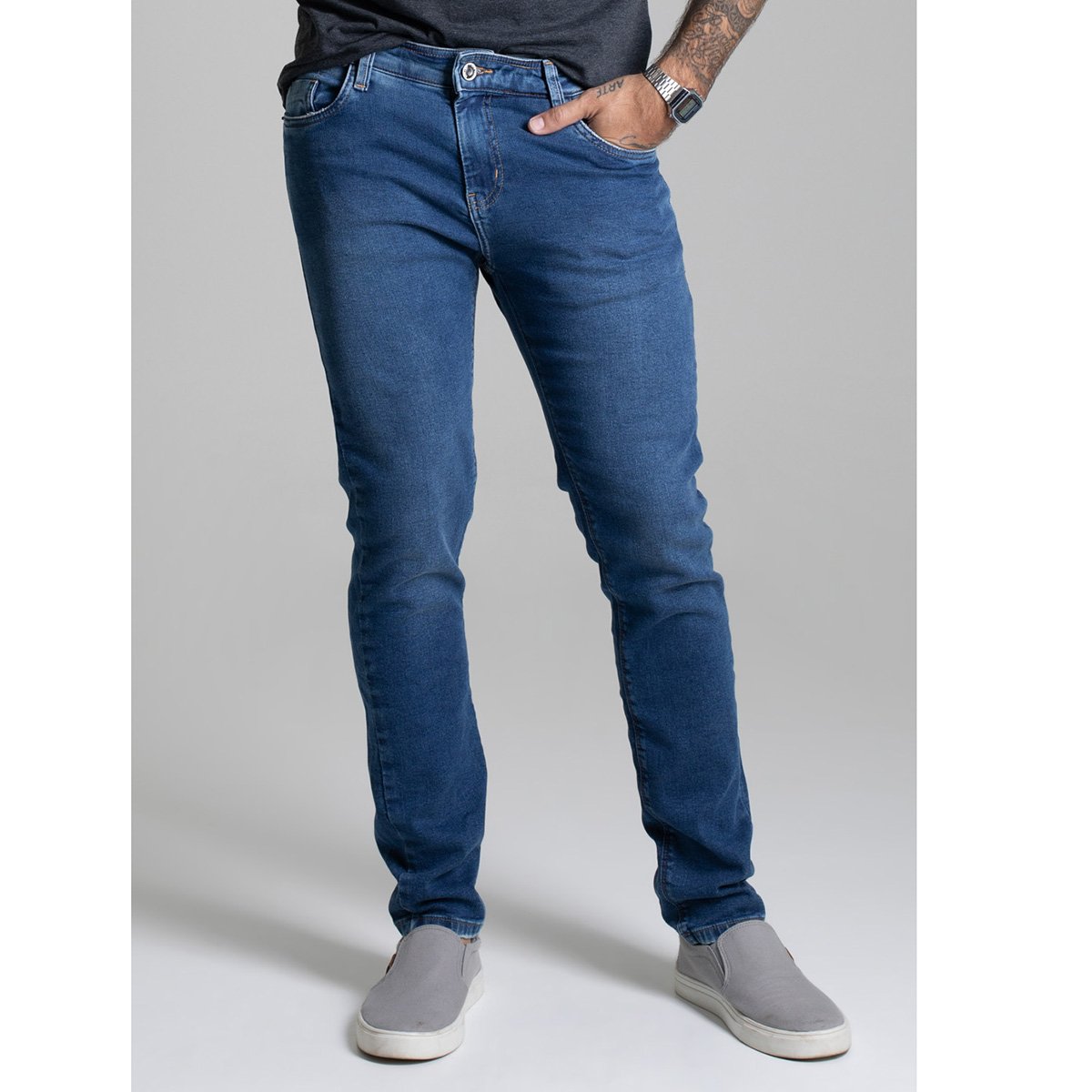 Calça Jeans Slim Sawary Masculina Menor preço em Calça Jeans Slim Sawary Masculina